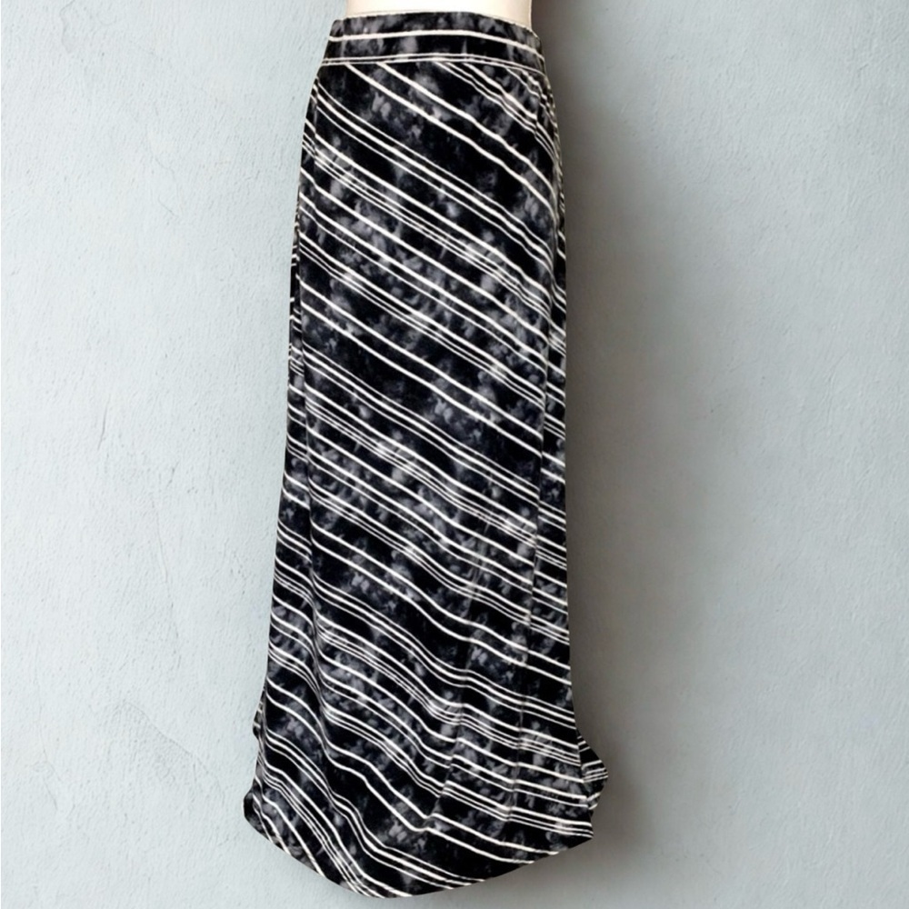 Joe.B by Joe Benbasset Maxi Skirt Women Boho Black White Tie Dye Size Medium